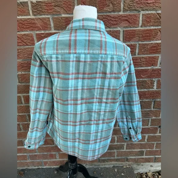 Cotopaxi Mero Bluegrass Plaid Flannel Button Down Shirt 100% organic Cotton Sz L - Picture 6 of 8